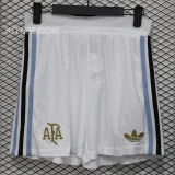 2024/25 Argentina 50th Anniversary Player Version White Shorts Pants 球员版