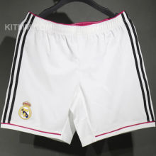 2014/2015 RM Home White Retro Player Version Shorts Pants 球员版