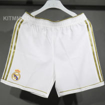 2011/2012 RM Home White Retro Player Version Shorts Pants 球员版