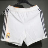 2013/2014 RM Home White Retro Player Version Shorts Pants 球员版