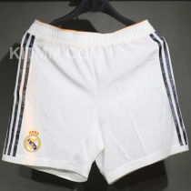 2013/2014 RM Home White Retro Player Version Shorts Pants 球员版