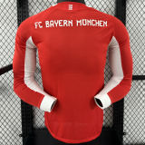 2025/26 BFC Home Red Player Version Long Sleeve Soccer Jersey