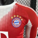 2025/26 BFC Home Red Player Version Long Sleeve Soccer Jersey