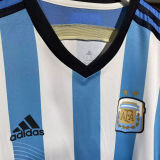 2014 Argentina Home Retro Player Version Soccer Jersey