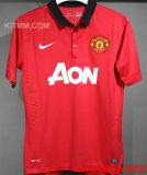 2013/14 M Utd Home Retro Player Version Soccer Jersey