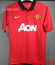 2013/14 M Utd Home Retro Player Version Soccer Jersey