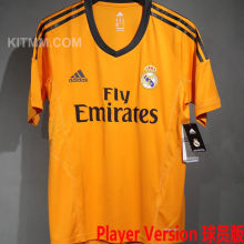 2013/14 RM Thrid Orange Retro Retro Player Version Soccer Jersey  球员版