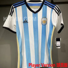 2014 Argentina Home Retro Player Version Soccer Jersey