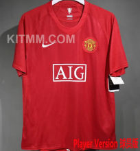 2007/08 M Utd Home Retro Player Version Soccer Jersey 球员版