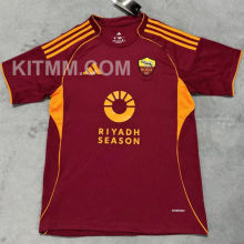 2025/26 Roma 1:1 Quality Home Red Fans Soccer Jersey  带胸前广告