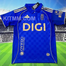2025/26 Real Oviedo Home Blue Fans Soccer Jersey