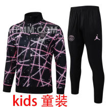 2025/26  PSG Black Kids Jacket Tracksuit 喷墨