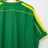 1998 Brazil GK Green Retro Soccer Jersey