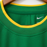 1998 Brazil GK Green Retro Soccer Jersey