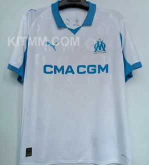 2025/26 MS 1:1 Quality Home White Fans Soccer Jersey