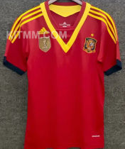 2013 Spain Home Red Retro Soccer Jersey