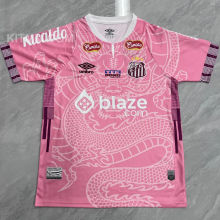 2025/26 Santos Pink Fans Soccer Jersey 带全广告