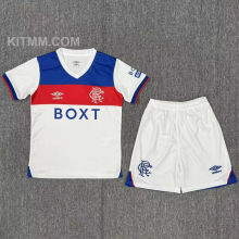 2025/26 Glasgow Rangers Away White Kids Soccer Jersey