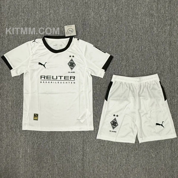 2025/26 Monchengladbach Home White Kids Soccer Jersey