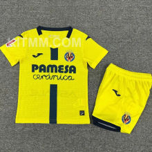 2025/26 Villarreal Home Yellow Kids Soccer Jersey
