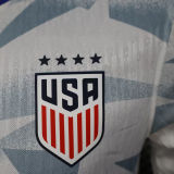 2025/26 U.S Home White Player Version Soccer Jersey 带星