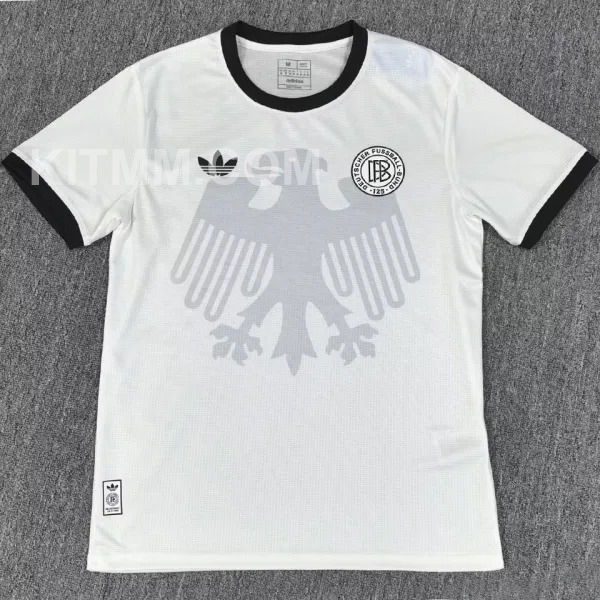 2025/26 Germany 125Th Special Edition White Fans Jersey 胸前有暗纹