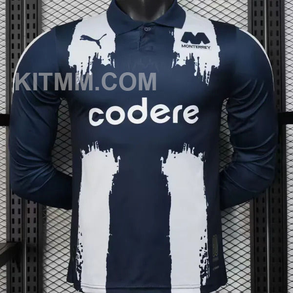2025/26 Monterrey 80Th Anniversary Edition Player Version Long Sleeve Soccer Jersey 胸前队微是M长袖