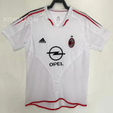 2004/2005 AC Milan Away White Retro Soccer Jersey