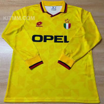 19994/1995 AC Milan Third Yellow Retro Long Sleeve Soccer Jersey