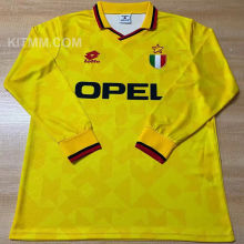 19994/1995 AC Milan Third Yellow Retro Long Sleeve Soccer Jersey