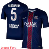 2025/26 PSG Home Blue Player Version Kids Soccer Jersey 球员版童装