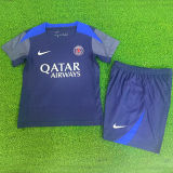 2025/26 PSG Blue Player Version Kids Soccer Jersey 球员版童装