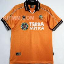 1999/2000 Valencia Away Orange Retro Soccer Jersey