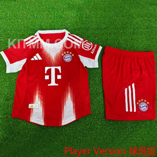 2025/26 BFC Home Red Player Version Kids Soccer Jersey 球员版童装