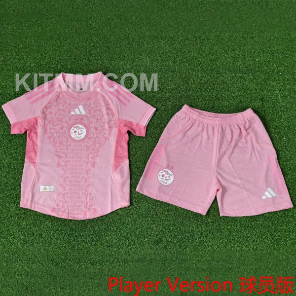 2025/26 Algeria Special Edition Pink Player Version Kids Jersey 球员版童装