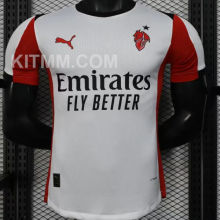2025/26 AC Milan Away White Player Version Soccer Jersey