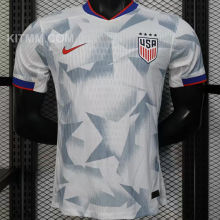 2025/26 U.S Home White Player Version Soccer Jersey 带星