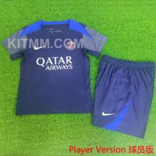 2025/26 PSG Blue Player Version Kids Soccer Jersey 球员版童装