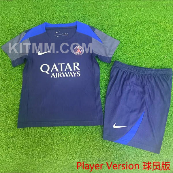 2025/26 PSG Blue Player Version Kids Soccer Jersey 球员版童装