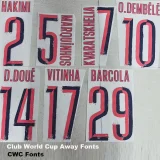 2024/25 PSG Away White Fans Soccer Jersey