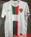 2010 Portugal Away White Retro Player Version Soccer Jersey 球员版