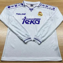 1996/1997 RM White Home Retro Long Sleeve Soccer Jersey