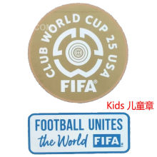 儿童软橡胶 KIDS Rubber   FIFA CLUB WORLD CUP 25 USA+FOOTBALL UNITES the World 世俱杯章 +白色公平条 You can buy it alone OR tell us which jersey to print it on