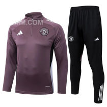 2025/26 M Utd Grey Purple Sweater Tracksuit