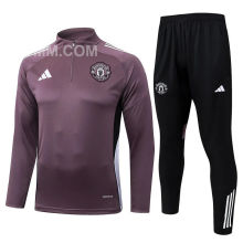 2025/26 M Utd Grey Purple Sweater Tracksuit