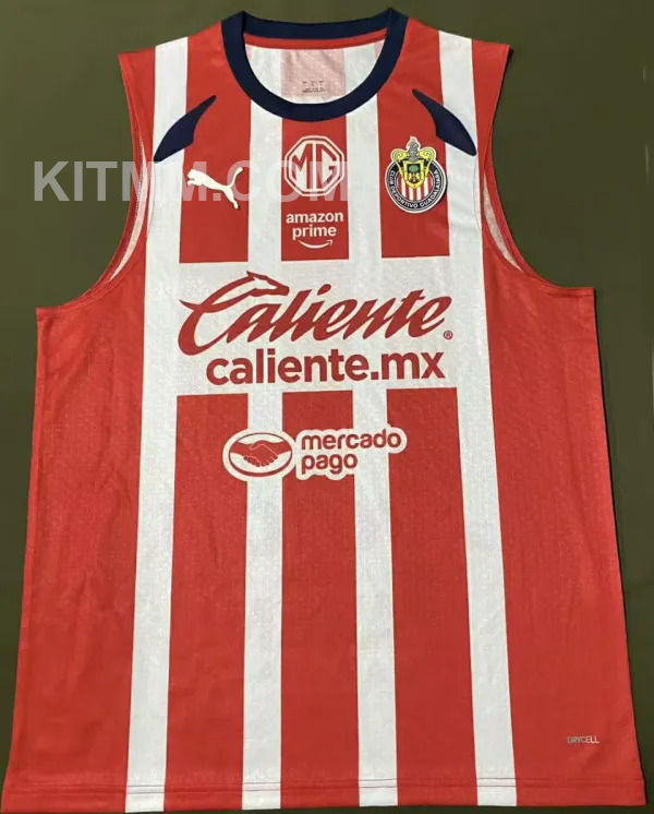 2025/26 Chivas Home Red White Vest Jersey
