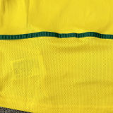 2002 Brazil Home Yellow Kids Retro Long Sleeve Soccer Jersey