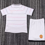 2003/2005 M Utd Away White Retro Kids Soccer Jersey