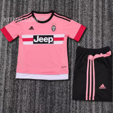 2015/2016  JUV Away Pink Retro Kids Soccer Jersey