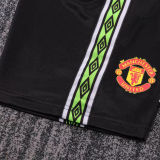 1998/1999 M Utd Away Black UCL Version Retro Kids Soccer Jersey